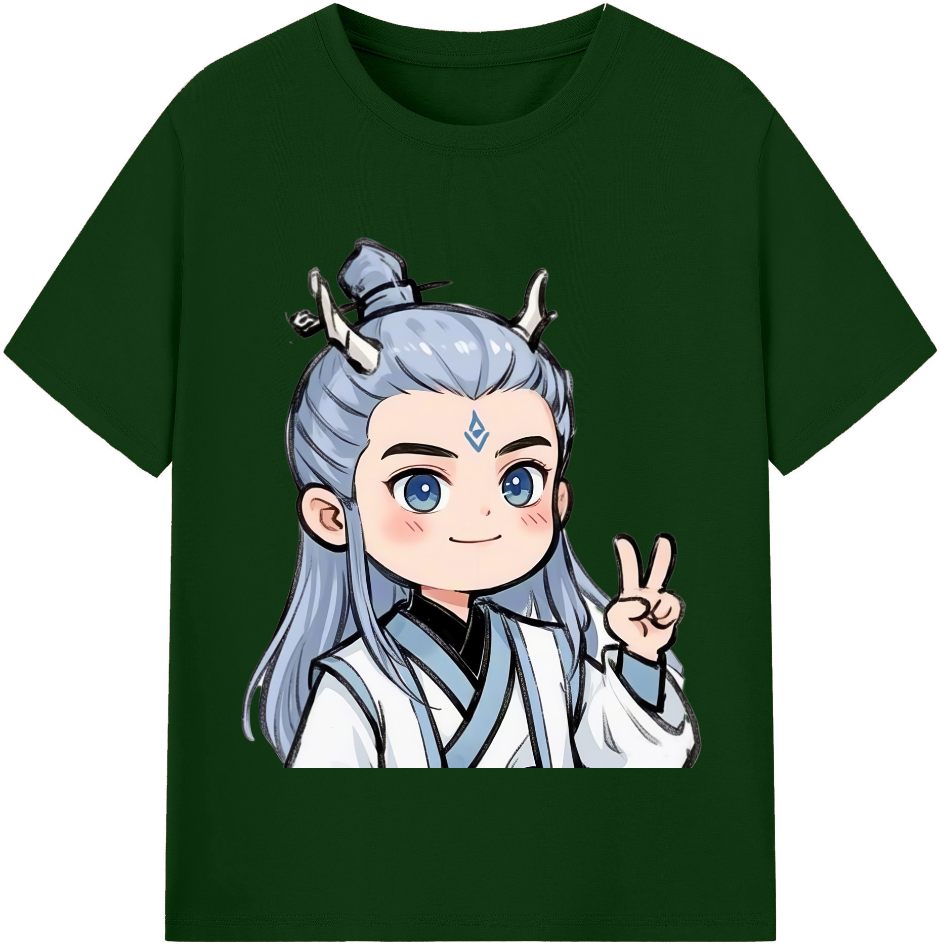 （画像用） Ne Zha 2 ナタ 魔童の大暴れ 綿100％半袖Tシャツ（フロントプリント）